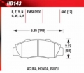 Brzdové destičky přední Hawk Honda Accord CE2/CB8/CG (91-98)