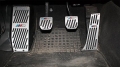 Pedály ProRacing pro BMW 1-Series E81 / E82 / E87 / E88 s logem M technik - manuální převodovka - stříbrné