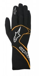 Závodní rukavice Alpinestars Tech 1 Race - černé/ozanžové