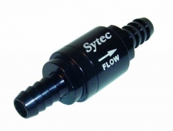 Zpětný ventil celo hliníkový Sytec - hadice 8mm - černý