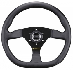 Volant Sparco Ring 330mm - černý/černý - kůže