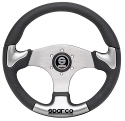 Volant Sparco Helios P222 345mm - černý/stříbrný - PU