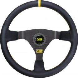 Volant OMP WRC 350mm - černý/černý - kůže