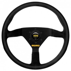 Volant Momo Modell 78 320mm - černý/černý - semiš
