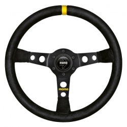 Volant Momo Modell 07 350mm - černý/černý - semiš