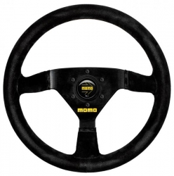 Volant Momo Modell 69 350mm - černý/černý - semiš