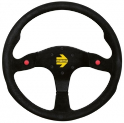 Volant Momo Modell 80 350mm - černý/černý - semiš