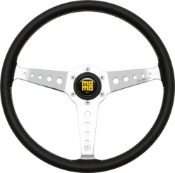 Volant Momo Heritage Line California 360mm - černý/stříbrný - kůže