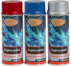 Barva na motor Motip Engine Paint sprej 400ml - černá lesklá