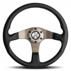 Volant Momo Tuner 350mm - černý/antracit - kůže (homologace)
