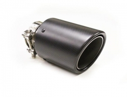 Koncovka výfuku Turbo Parts karbonová - kulatá zkosená průměr 89mm - montážní průměr 63,5mm (homologace)