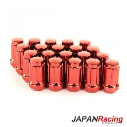 Kolové matice (štefty) Japan Racing JN2 závit M12 x 1.25 - červené (ocelové)