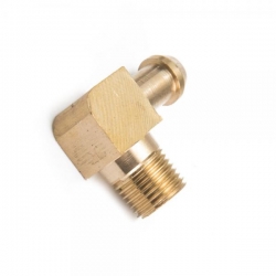 Fitinka 1/8-NPT koleno 90° na hadici 6mm (1/4) - mosazná
