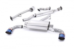 Primary catback výfuk Milltek Subaru BRZ 2.0 (12-) - verze s rezonátorem - koncovky titanové modré