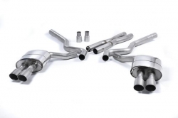 Catback výfuk Milltek Ford Mustang 5.0 V8 GT Fastback (15-18) - verze bez rezonátoru - koncovky titanové Quad (Roush)