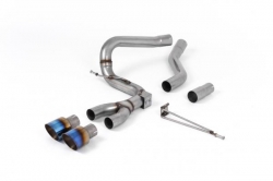 Catback výfuk Milltek Ford Focus Mk3 ST 2.0 TDCi 5-dv. kombi/sedan/limousine (12-) - koncovky titanové modré