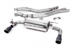 Catback výfuk Milltek BMW 2-Series F22 LCI M240i Coupe (15-19) - verze bez rezonátoru - koncovky černé