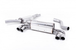Secondary catback výfuk Milltek BMW 1-Series E82 M Coupe (11-12) - verze s rezonátorem - koncovka leštěné (homologace)