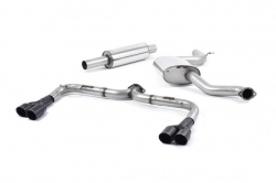 Catback výfuk Milltek Seat Leon 5F Cupra 280/290 2.0 TSI (14-) - verze bez rezonátoru - koncovky černé Quad