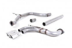 Catback výfuk Milltek Seat Leon 5F FR 2.0 TDI 184PS SC 5dv. manual/DSG (13-) - verze bez rezonátoru - koncovka leštěná