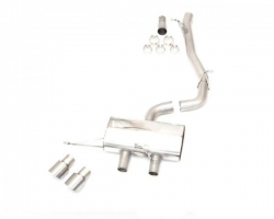 Catback výfuk Milltek VW Golf 6 GTi 2.0 TFSI 210PS (09-13) - verze Race - koncovky titanové (R style)