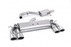 Catback výfuk Milltek VW Golf 7 R 2.0 TSI 300PS (14-16) - verze s rezonátorem - koncovky leštěné Oval (homologace)