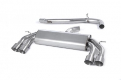 Catback výfuk Milltek VW Golf 7 R 2.0 TSI 300PS (14-16) - verze bez rezonátoru Race - koncovky titanové