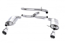 Catback výfuk Milltek VW Golf 7 2.0 TFSI Alltrack/Kombi 4-Motion (16-) - verze bez rezonátoru - koncovky černé