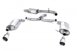 Catback výfuk Milltek VW Golf 7 2.0 TFSI Alltrack/Kombi 4-Motion (16-) - verze s rezonátorem - koncovky karbonové
