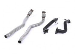 Downpipes s náhradami katalyzátorů Milltek Audi RS7 Sportback 4.0 V8 TFSI Bi-turbo (13-) - OEM výfuk
