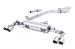 Catback výfuk Milltek Audi S1 8X 2.0 TFSI Quattro (14-) - verze s rezonátorem - koncovky leštěné kulaté (homologace)