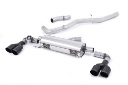 Catback výfuk Milltek Audi S1 8X 2.0 TFSI Quattro (14-) - verze bez rezonátoru - koncovky černé kulaté