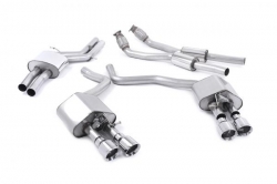 Catback výfuk Milltek Audi S7 Sportback 4.0 TFSI Quattro S tronic (12-) - verze s rezonátorem s klapkami - koncovky leštěné