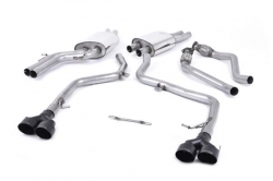 Catback výfuk Milltek Audi S5 B8.5 3.0 TFSI Sportback (12-) - závodní verze Race - koncovky černé