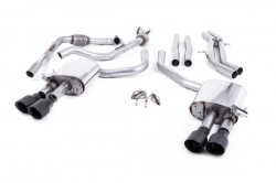 Catback výfuk Milltek Audi S5 B9 3.0 TFSI V6 Coupe/Cabrio bez sport. difer. (17-) - verze bez rezonátoru - koncovky černé