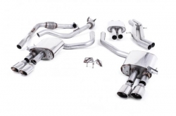 Catback výfuk Milltek Audi S5 B9 3.0 TFSI V6 Coupe/Cabrio bez sport. difer. (17-) - verze s rezonátorem - koncovky leštěné Oval (homologace)