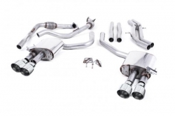 Catback výfuk Milltek Audi S5 B9 3.0 TFSI V6 Sportback bez sport. difer., s výzt./bez výzt. (17-) - verze bez rezonátoru - koncovky leštěné GT100