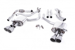 Catback výfuk Milltek Audi S5 B9 3.0 TFSI V6 Sportback bez sport. difer., s výzt./bez výzt. (17-) - verze bez rezonátoru - koncovky titanové GT100