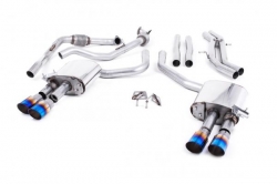 Catback výfuk Milltek Audi S5 B9 3.0 TFSI V6 Sportback bez sport. difer., s výzt./bez výzt. (17-) - verze bez rezonátoru - koncovky titanové modré GT90