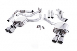 Catback výfuk Milltek Audi S5 B9 3.0 TFSI V6 Sportback bez sport. difer., s výzt./bez výzt. (17-) - verze bez rezonátoru - koncovky titanové GT90