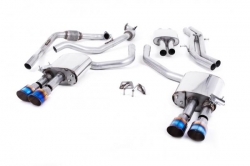 Catback výfuk Milltek Audi S5 B9 3.0 TFSI V6 Sportback bez sport. difer., s výzt./bez výzt. (17-) - verze s rezonátorem - koncovky titanové modré GT100 (homologace)