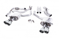 Catback výfuk Milltek Audi S5 B9 3.0 TFSI V6 Sportback sport. difer, bez výzt. (17-) - verze bez rezonátoru - koncovky leštěné