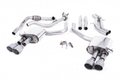 Catback výfuk Milltek Audi S5 B9 3.0 TFSI V6 Sportback sport. difer, bez výzt. (17-) - verze bez rezonátoru - koncovky titanové