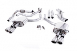 Catback výfuk Milltek Audi S5 B9 3.0 TFSI V6 Sportback sport. difer, bez výzt. (17-) - verze bez rezonátoru - koncovky leštěné Oval