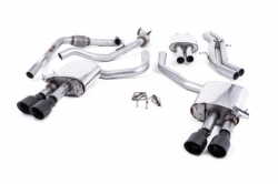 Catback výfuk Milltek Audi S5 B9 3.0 TFSI V6 Sportback sport. difer, bez výzt. (17-) - verze s rezonátorem - koncovky černé (homologace)