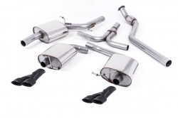 Catback výfuk Milltek Audi A5 Coupe S line 2.0 TFSI 2WD/Quattro Tiptronic (08-16) - koncovky černé Quad (homologace)