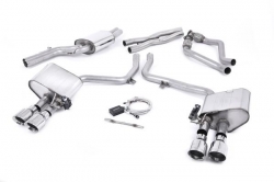 Catback výfuk Milltek Audi S4 B8.5 3.0 TFSI (12-16) - verze s klapkami - koncovky leštěné