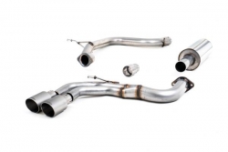 Catback výfuk Milltek Audi A3 8V 2.0 TDI 150PS 2WD MQB (13-) - verze s rezonátorem - koncovka titanová (homologace)