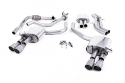 Catback výfuk Milltek Audi S4 B9 3.0 TFSI V6 Sedan/Avant bez sport. difer. (16-) - verze s rezonátorem - koncovky titanové GT90 (homologace)