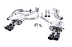 Catback výfuk Milltek Audi S4 B9 3.0 TFSI V6 Sedan/Avant sport. difer. (16-) - verze bez rezonátoru - koncovky černé Oval